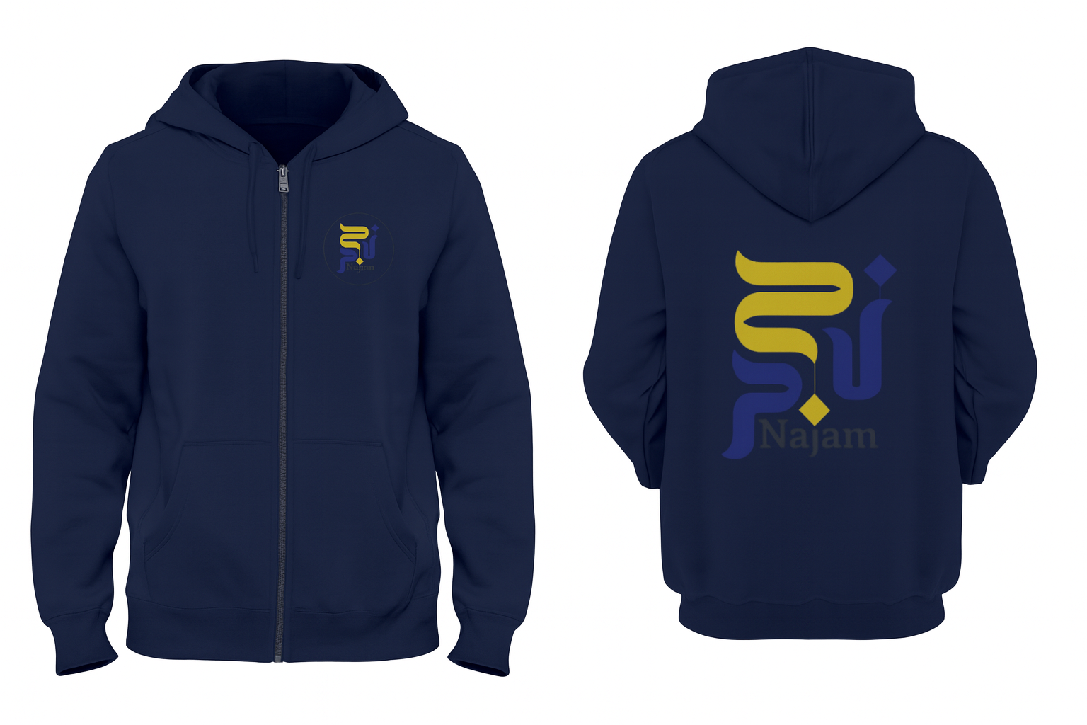 Navy Blue Hoodie with Zipper